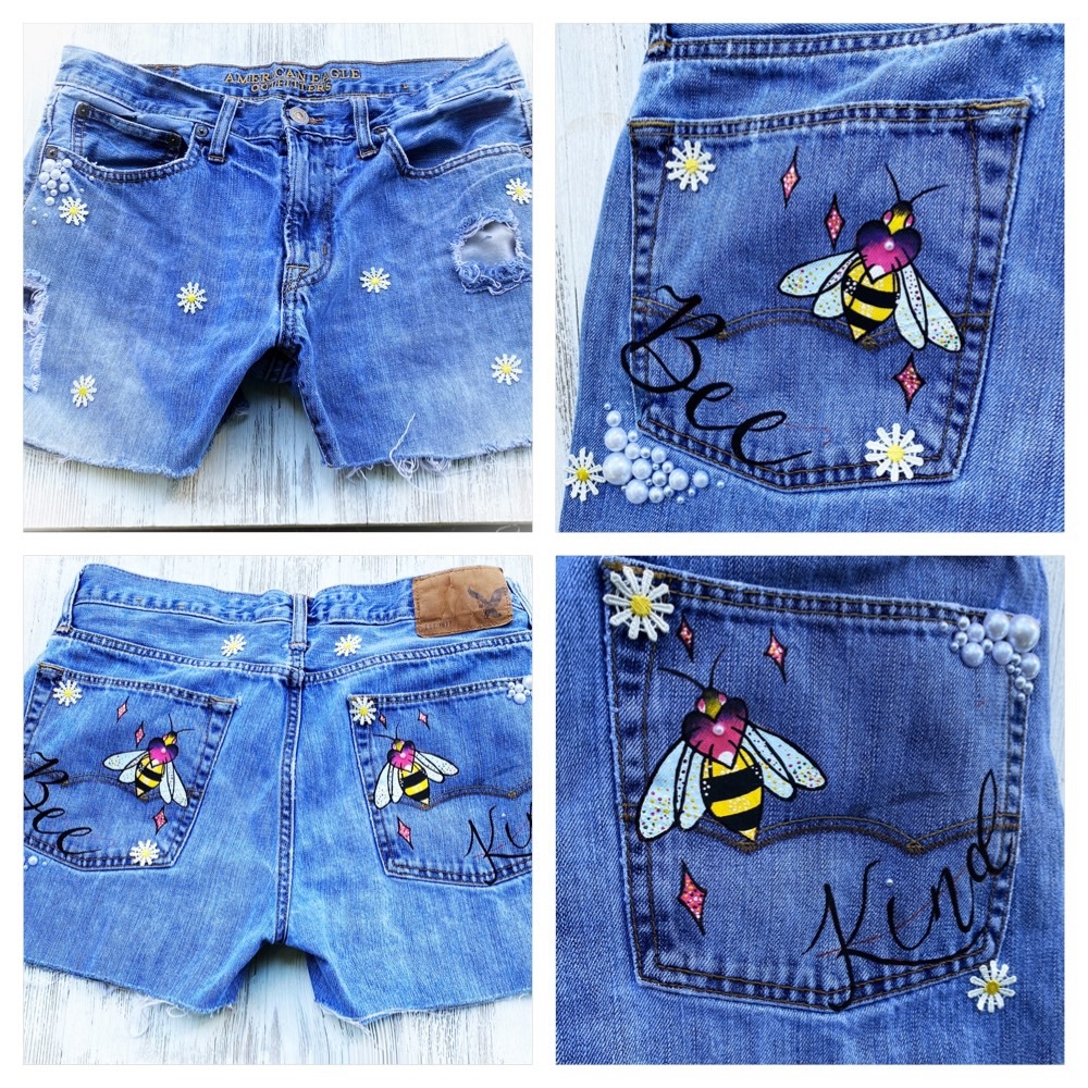 Boyfriend cut off American Eagle shorts boho 32 - Picture 2 of 6